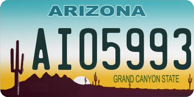 AZ license plate AIO5993