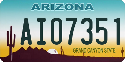 AZ license plate AIO7351