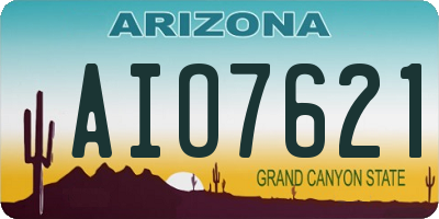 AZ license plate AIO7621