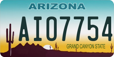 AZ license plate AIO7754
