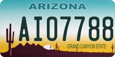 AZ license plate AIO7788