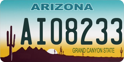 AZ license plate AIO8233