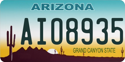 AZ license plate AIO8935