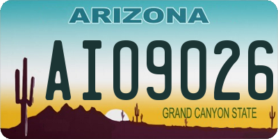 AZ license plate AIO9026