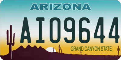 AZ license plate AIO9644