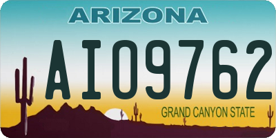 AZ license plate AIO9762