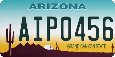 AZ license plate AIP0456