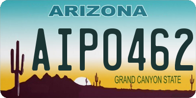 AZ license plate AIP0462