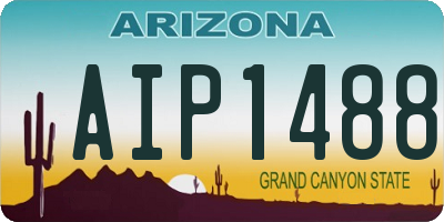 AZ license plate AIP1488