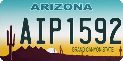 AZ license plate AIP1592