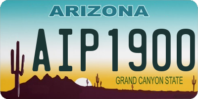 AZ license plate AIP1900