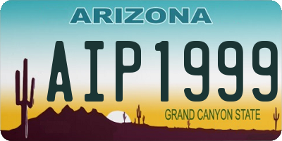 AZ license plate AIP1999