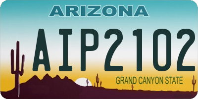 AZ license plate AIP2102