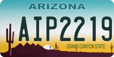 AZ license plate AIP2219