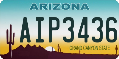 AZ license plate AIP3436