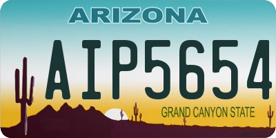 AZ license plate AIP5654