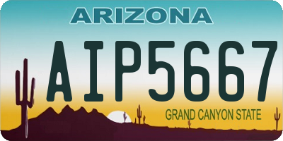 AZ license plate AIP5667