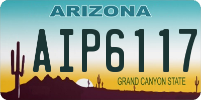 AZ license plate AIP6117
