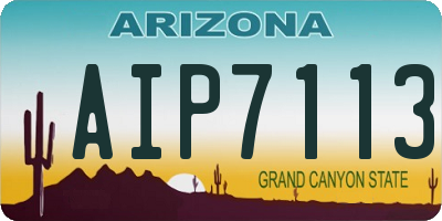AZ license plate AIP7113