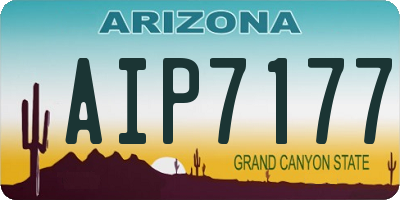 AZ license plate AIP7177