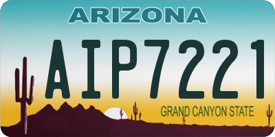 AZ license plate AIP7221