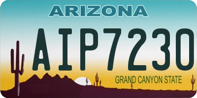 AZ license plate AIP7230