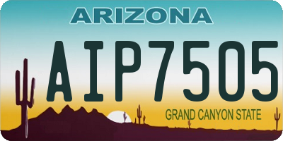 AZ license plate AIP7505