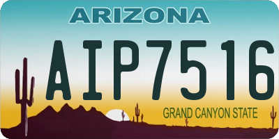 AZ license plate AIP7516