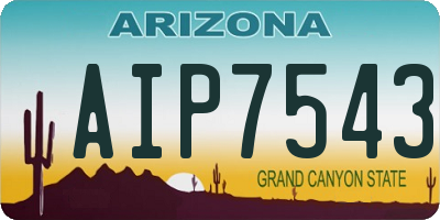 AZ license plate AIP7543
