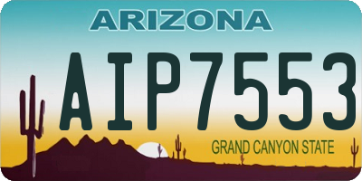 AZ license plate AIP7553