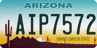 AZ license plate AIP7572
