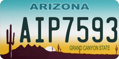 AZ license plate AIP7593