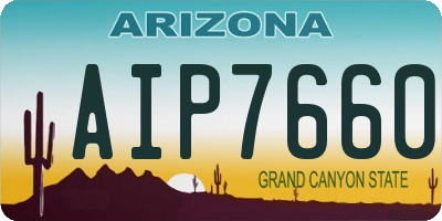 AZ license plate AIP7660
