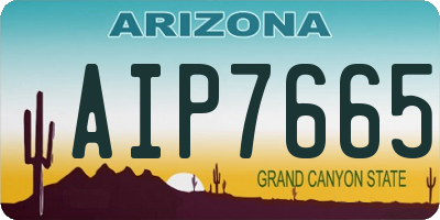 AZ license plate AIP7665
