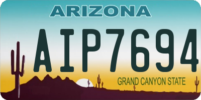 AZ license plate AIP7694