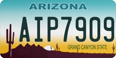 AZ license plate AIP7909