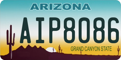 AZ license plate AIP8086