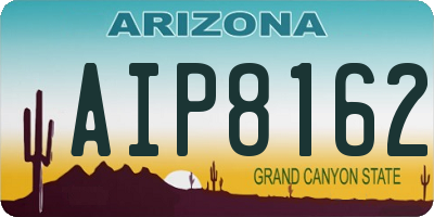 AZ license plate AIP8162