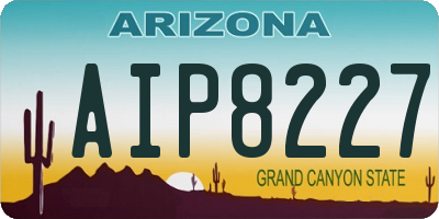 AZ license plate AIP8227