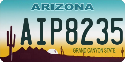 AZ license plate AIP8235