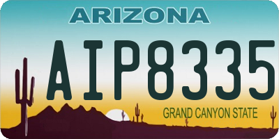 AZ license plate AIP8335