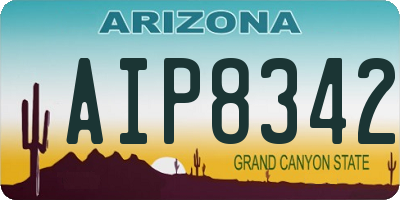 AZ license plate AIP8342