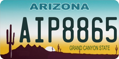 AZ license plate AIP8865