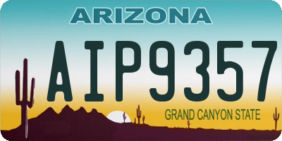 AZ license plate AIP9357