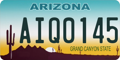 AZ license plate AIQ0145