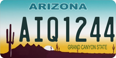 AZ license plate AIQ1244