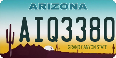 AZ license plate AIQ3380