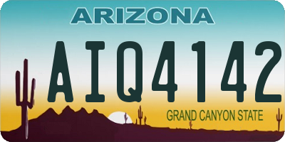 AZ license plate AIQ4142