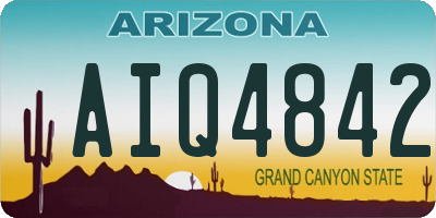 AZ license plate AIQ4842