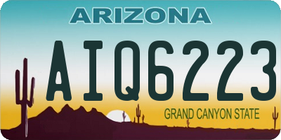 AZ license plate AIQ6223